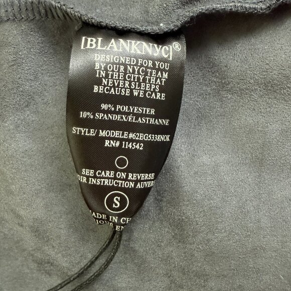 NWT BLANKNYC Women’s Faux Suede Hooded Drape Jacket Sz S Zip Pocket - Picture 6 of 8